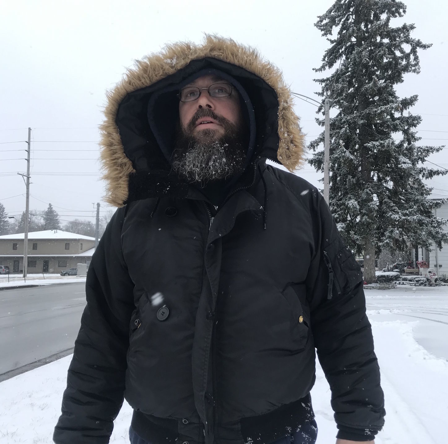 Snowy walk to work